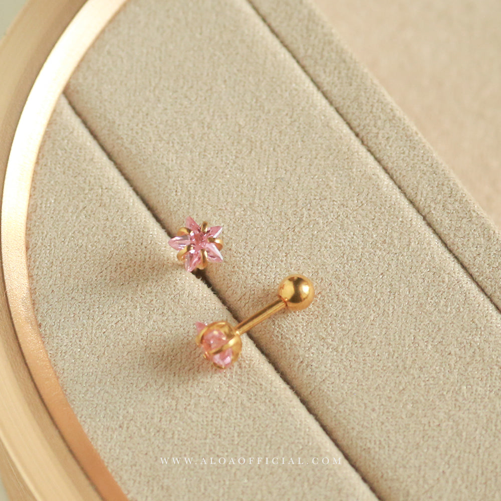 Pink Star Studs