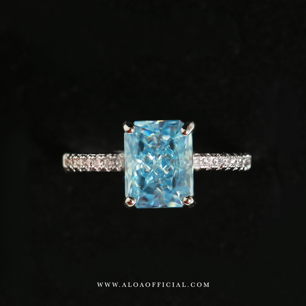 Azure Radiance CZ Ring