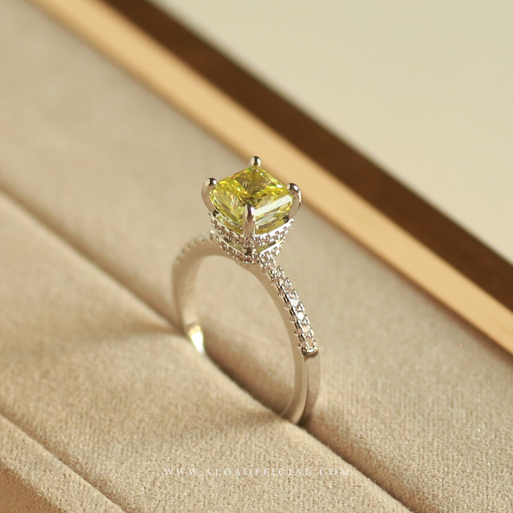 Lime Green Adjustable Ring