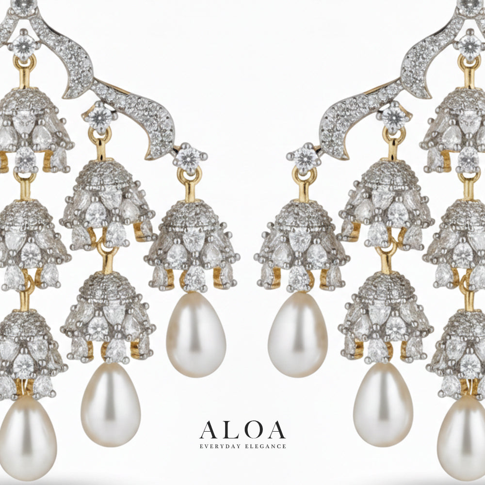 Royal Jhumka Chandelier Earrings