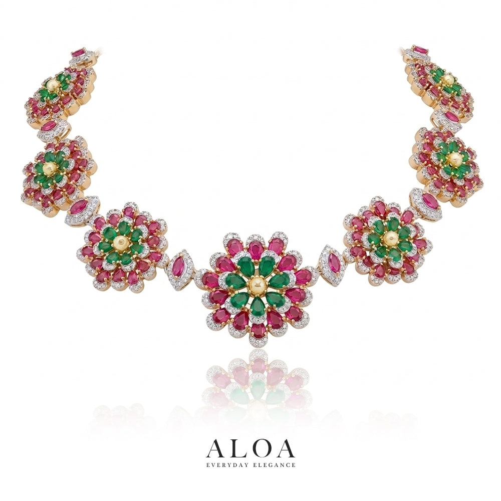 Flower Necklace Set