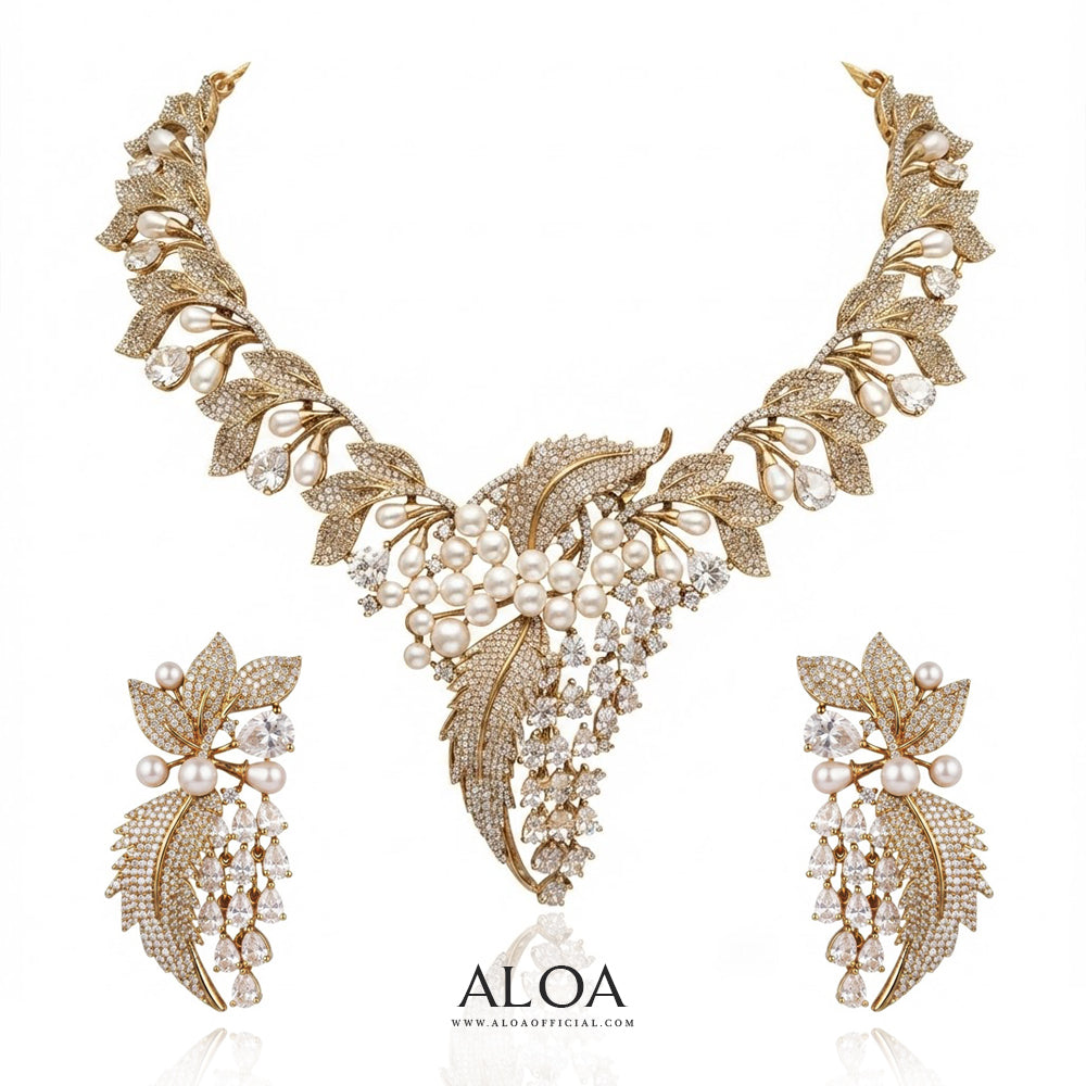 Statement Pearl and CZ Set