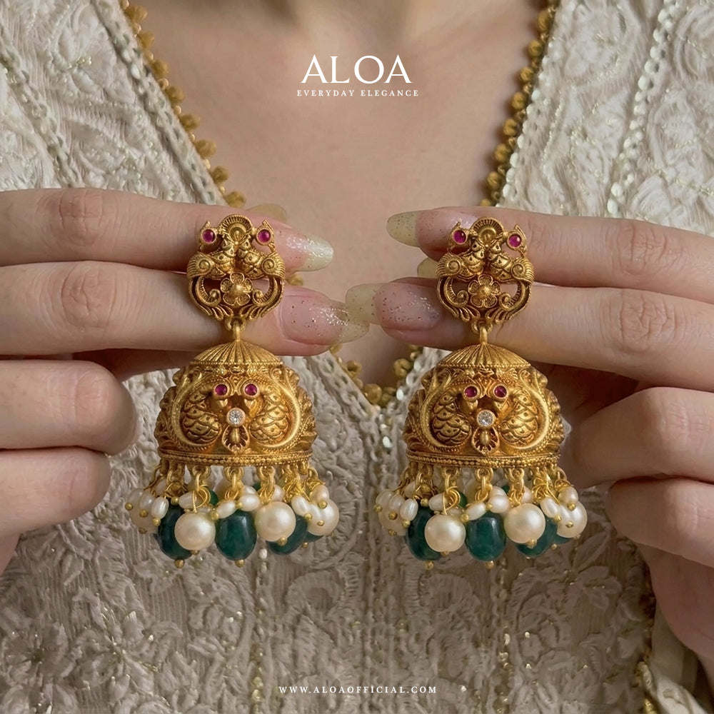 Heritage Peacock Motif Bridal Set