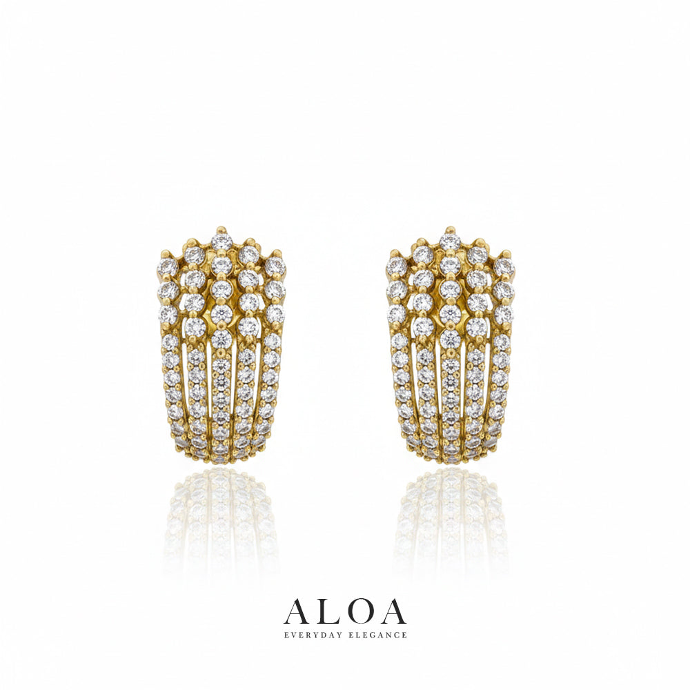 Tapered Pavé J Earrings