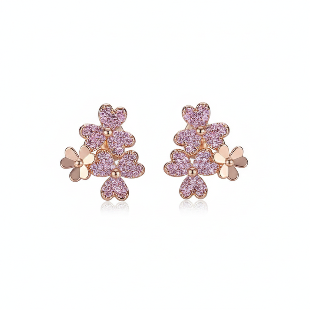 Rose Garden Cluster Earrings