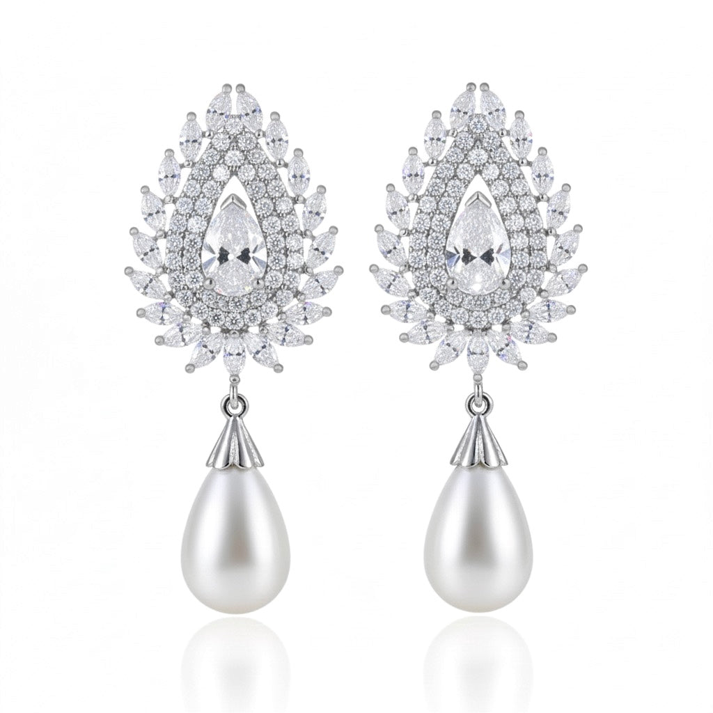 Diamond Cut CZ Statement Earrings