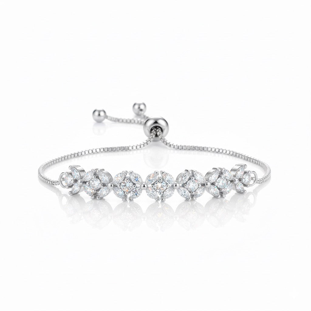 Blooming Sparkle Adjustable Bracelet