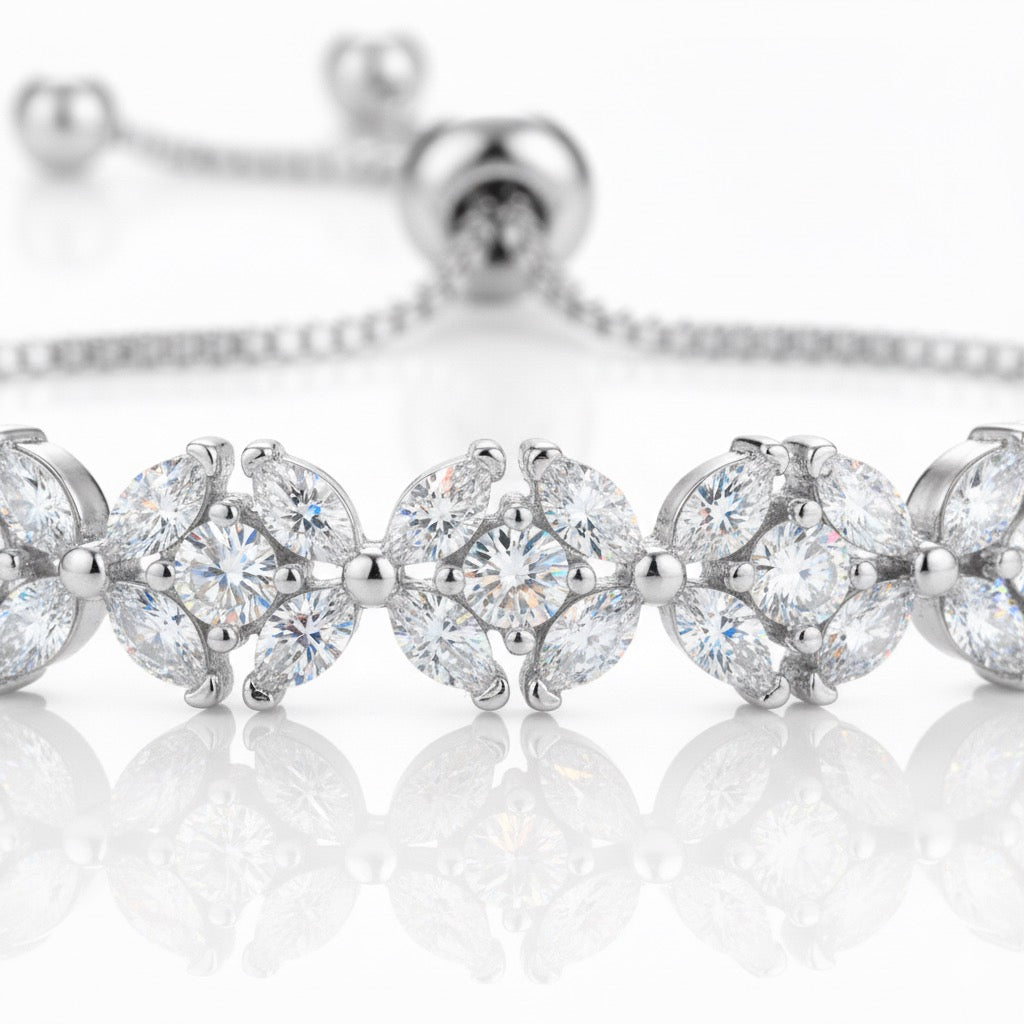 Blooming Sparkle Adjustable Bracelet