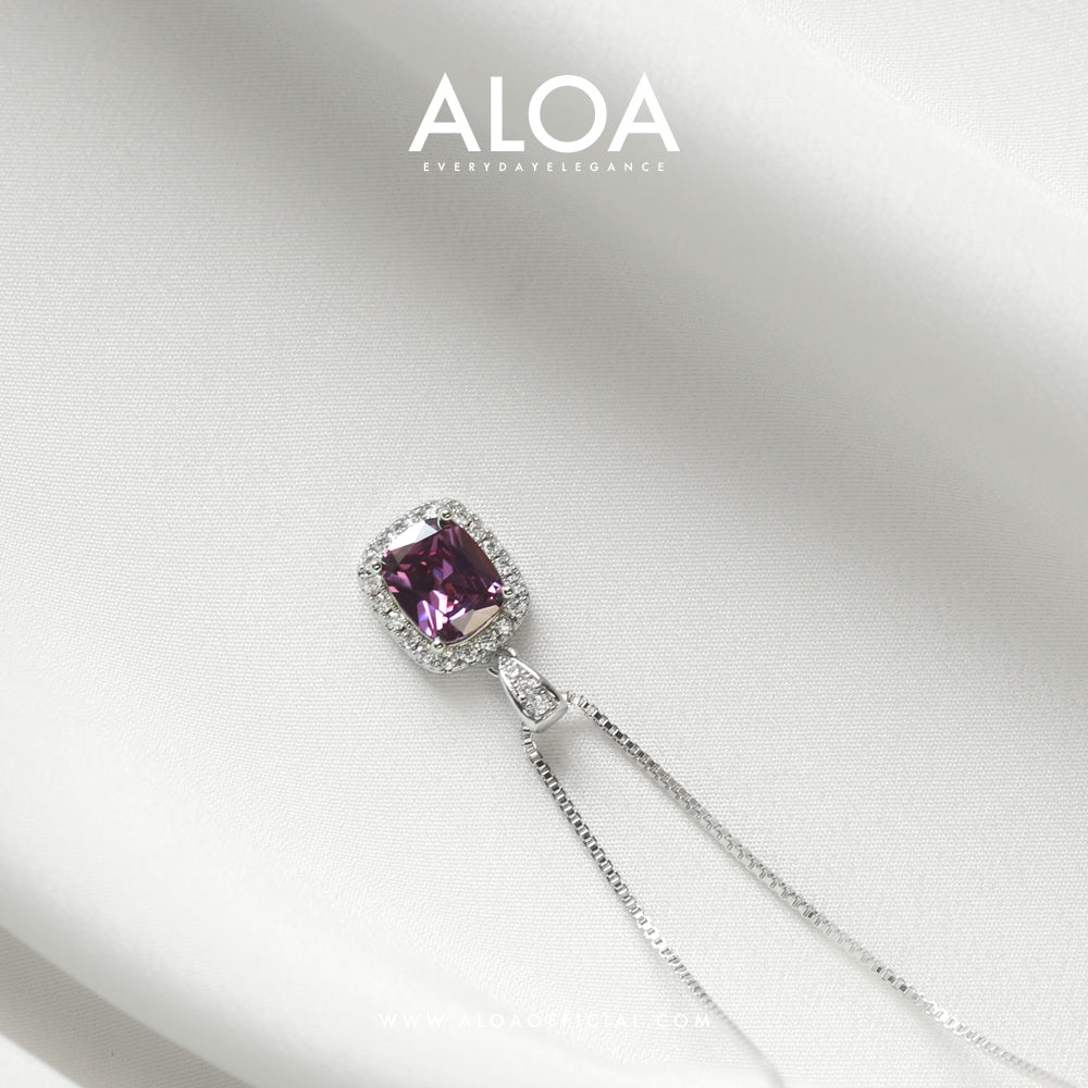Elegance in Amethyst: Purple CZ Pendant
