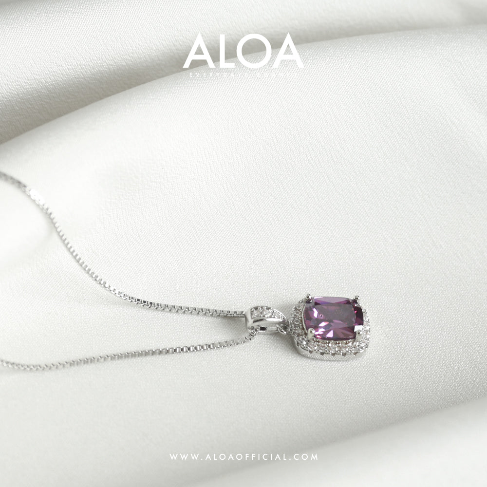 Elegance in Amethyst: Purple CZ Pendant
