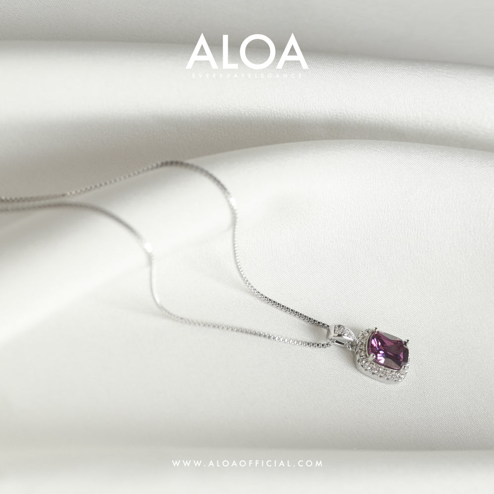 Elegance in Amethyst: Purple CZ Pendant