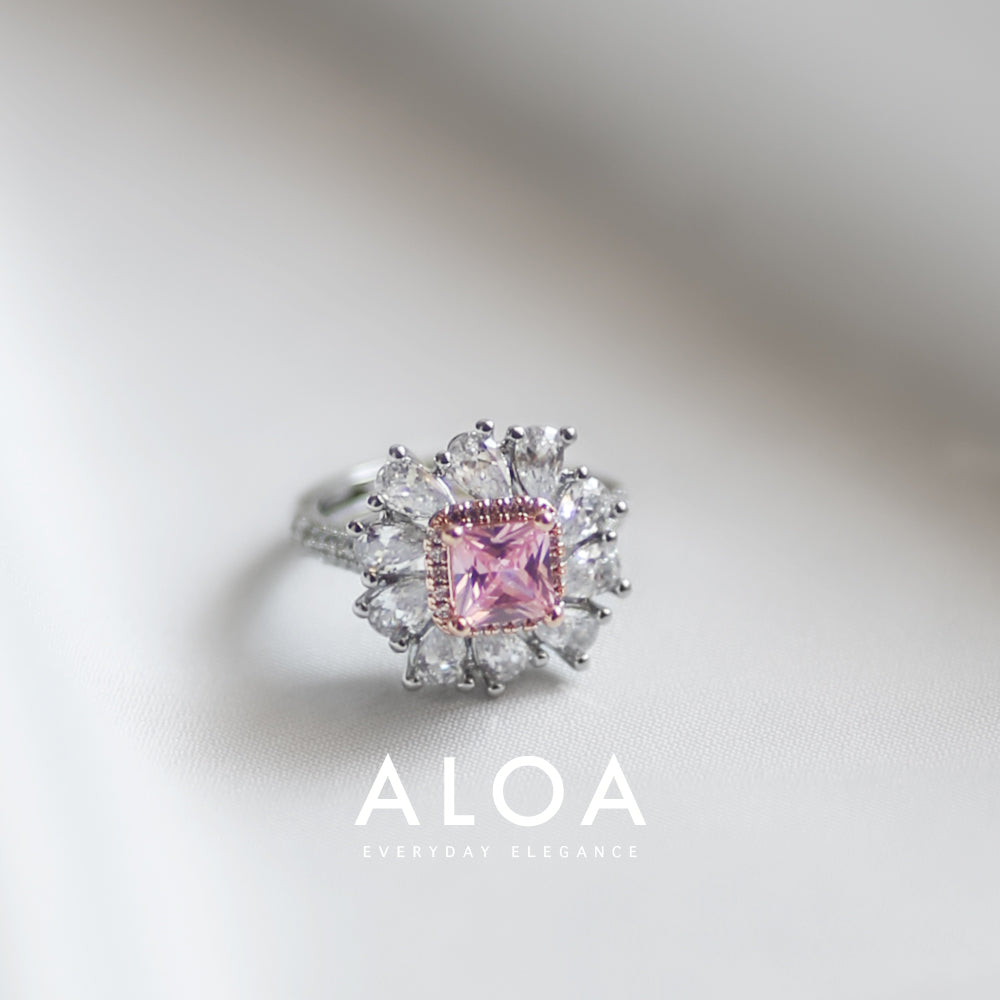 Pink Cubic Zirconia Ring