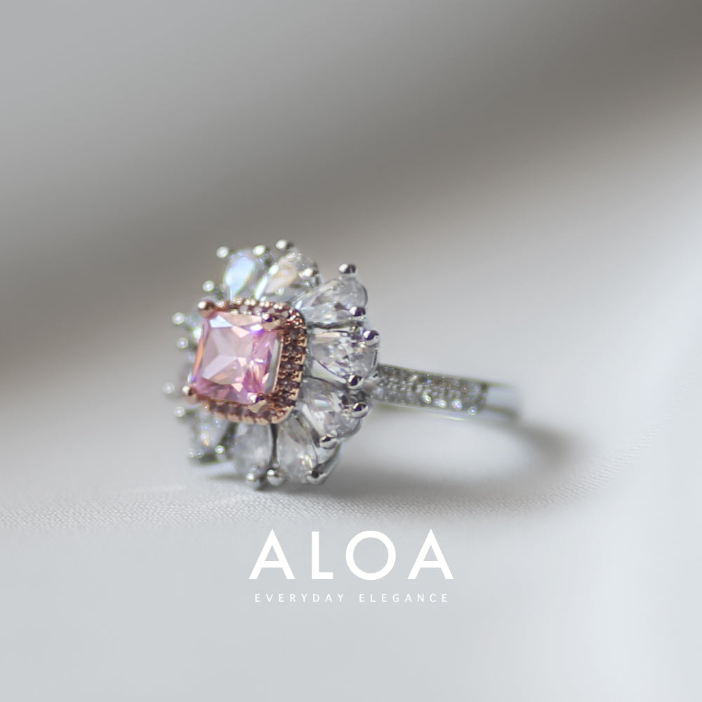 Pink Cubic Zirconia Ring