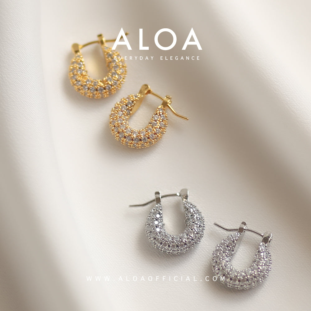 Minimal Zircon Huggies Hoops