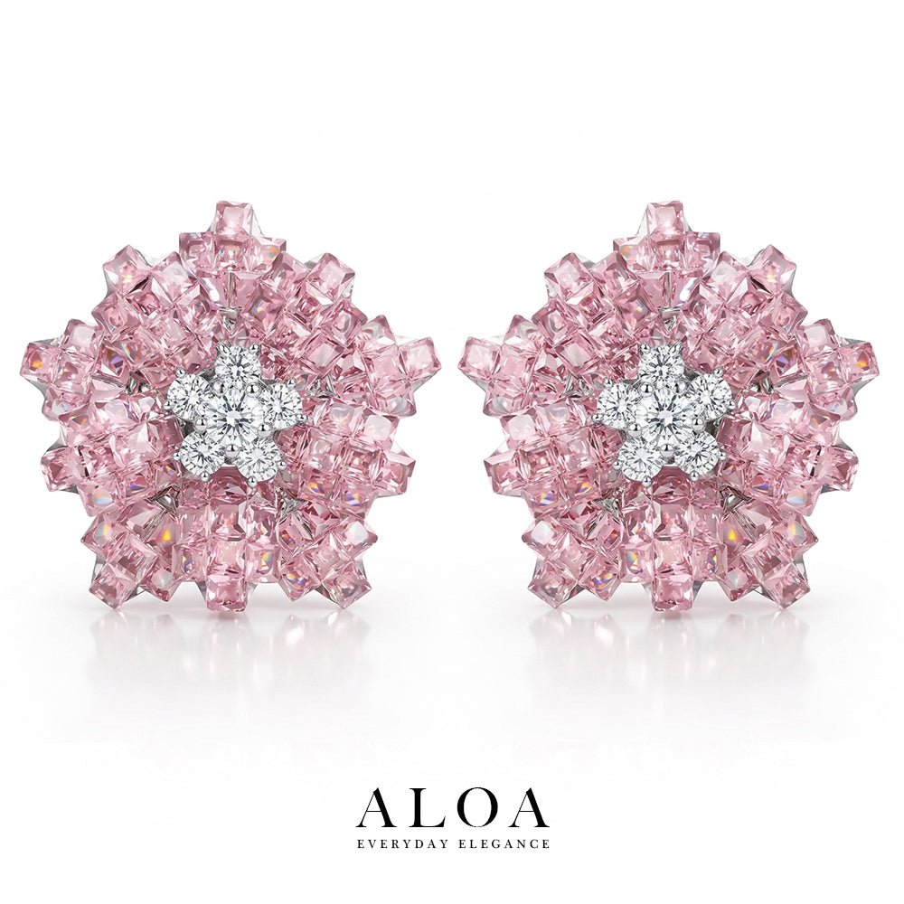 Blush Mosaic Studs
