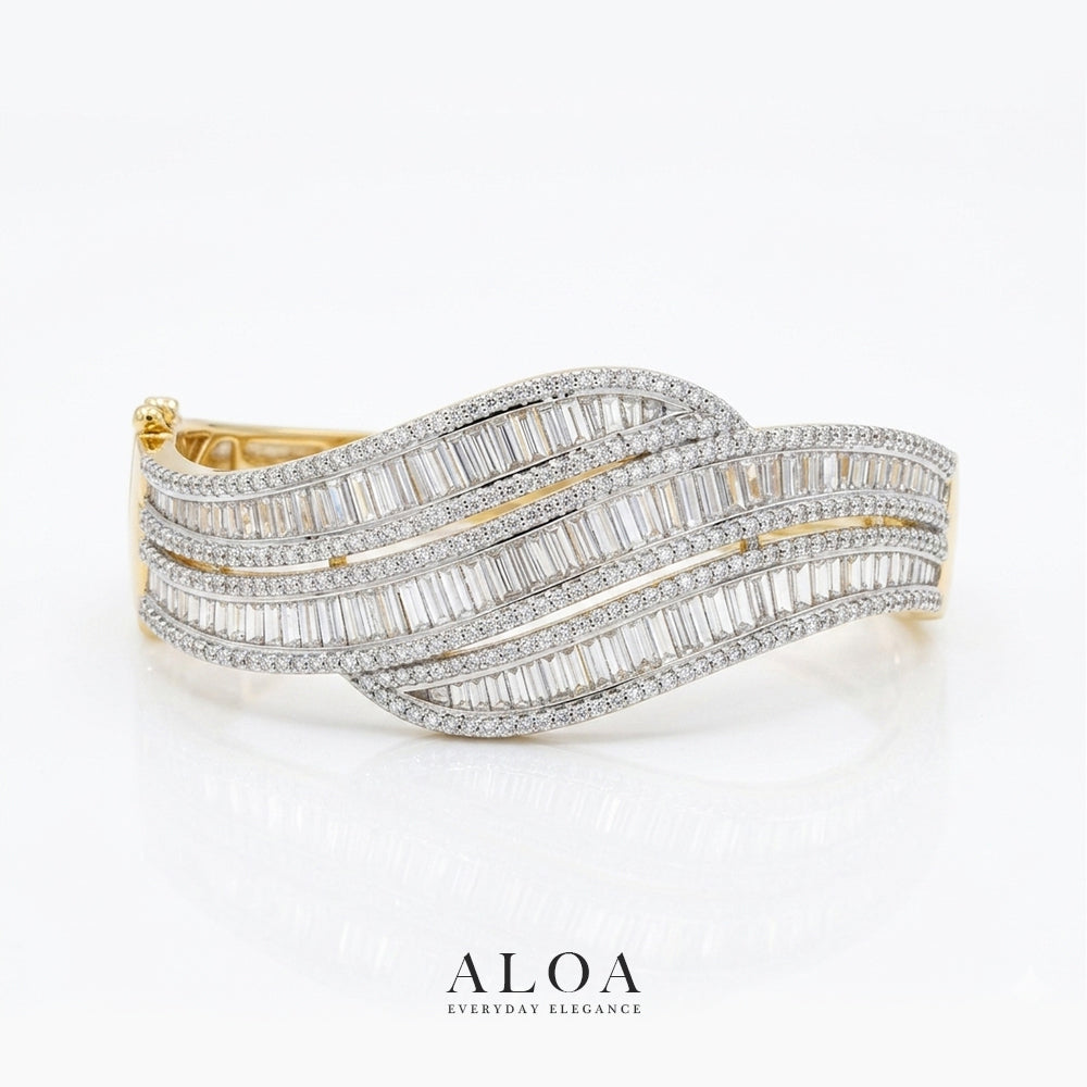 Wave Symphony Baguette Bracelet