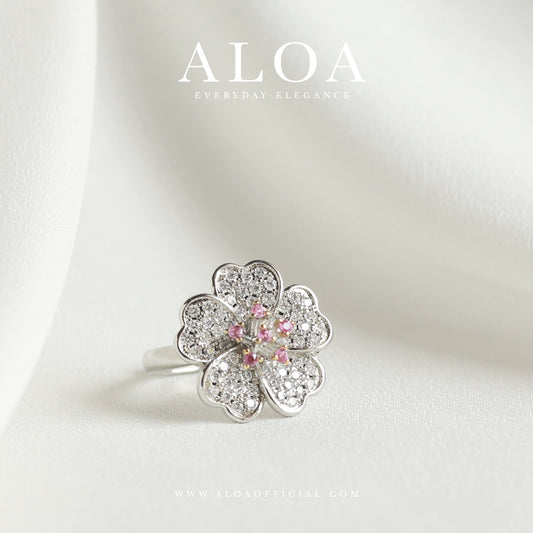 Floral Cz Ring