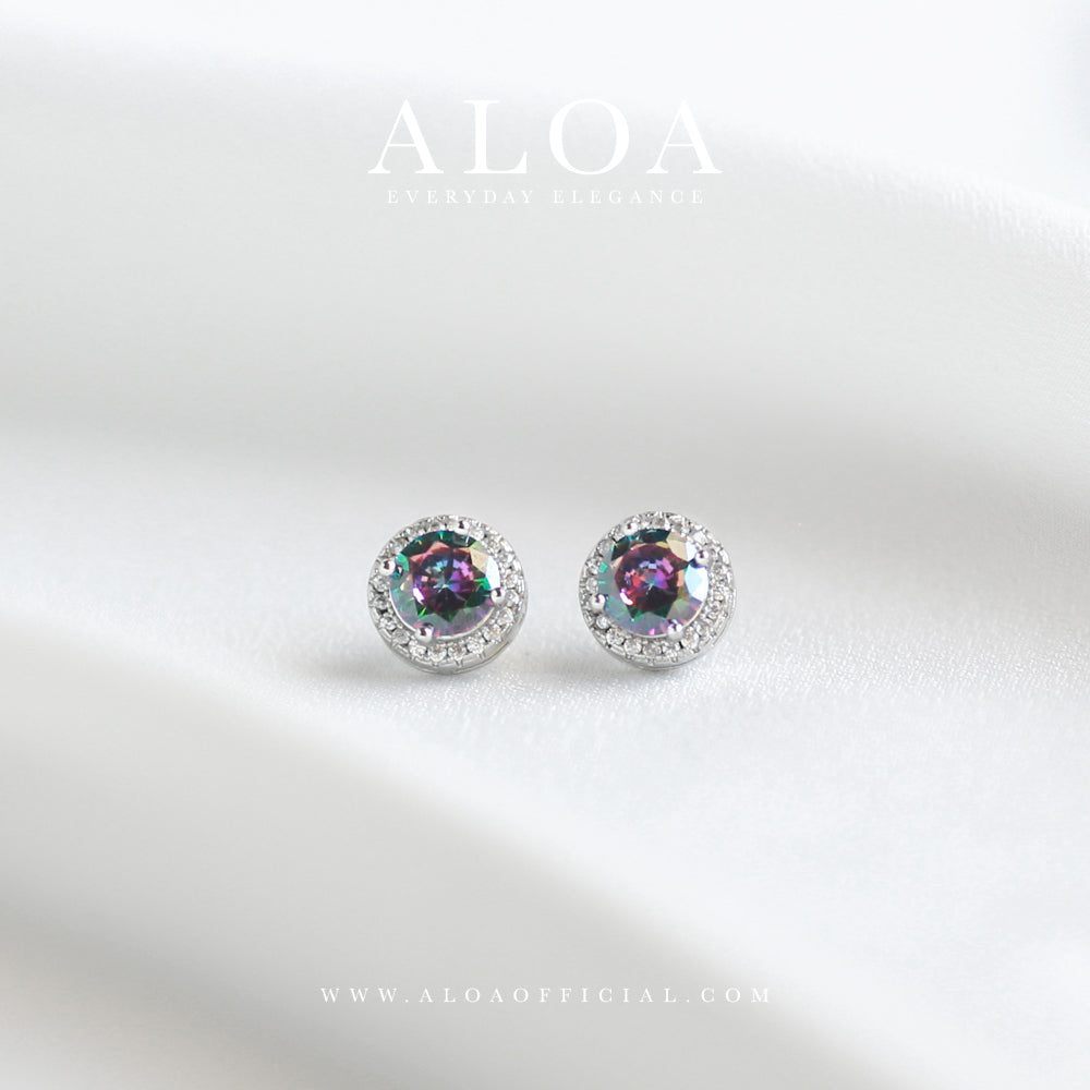 Dusk Mirage: Shaded CZ Earrings