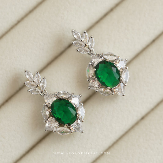 Green Dangle Earrings