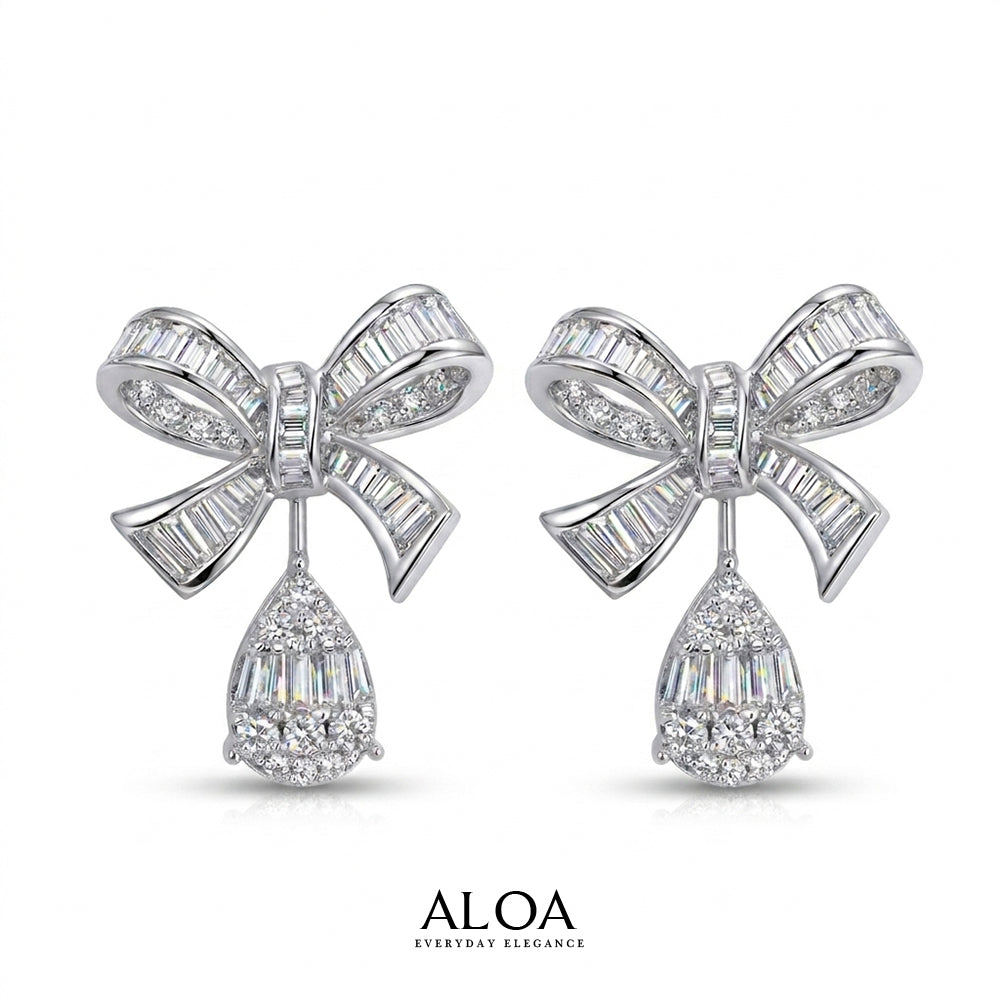 Baguette Ribbon Studs