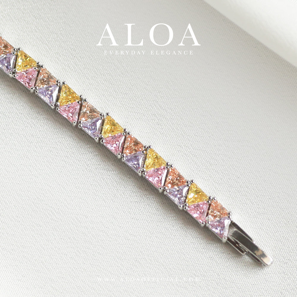 Triangular CZ Statement Bracelet