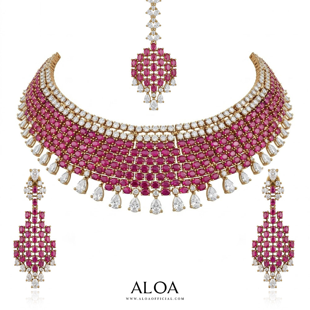 Royal Crimson Broad Choker