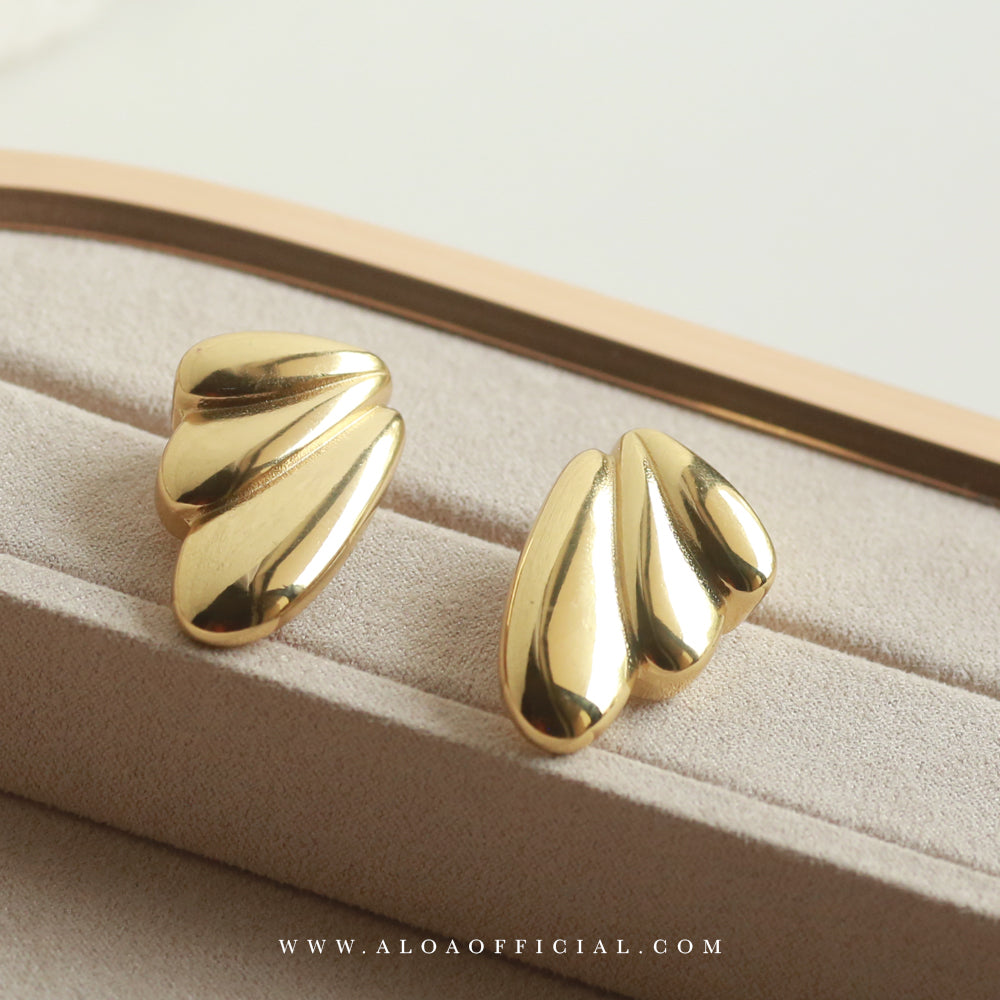 Gold-Plated Chunky Statement Earrings