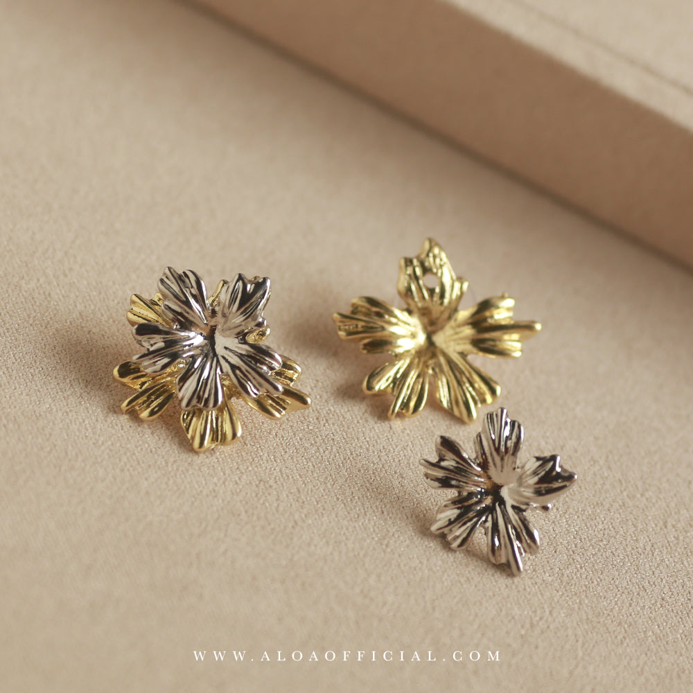 Two Way Wear Silver Gold Color Stud