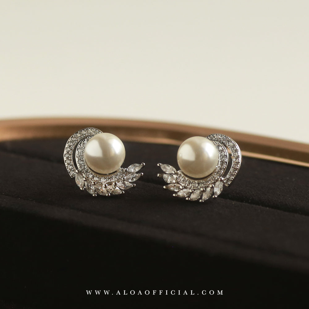 CZ Pearl Earrings