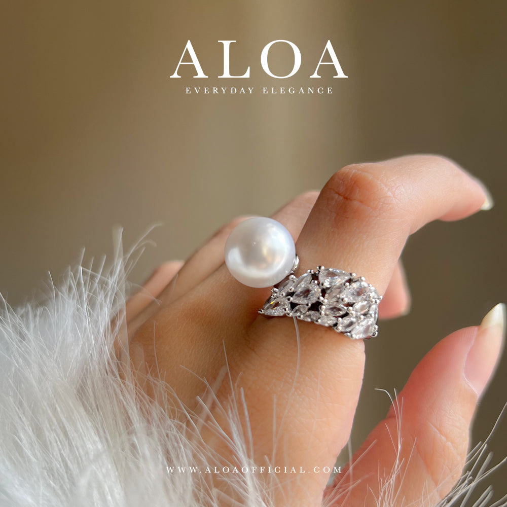 Classic Pearl CZ Ring