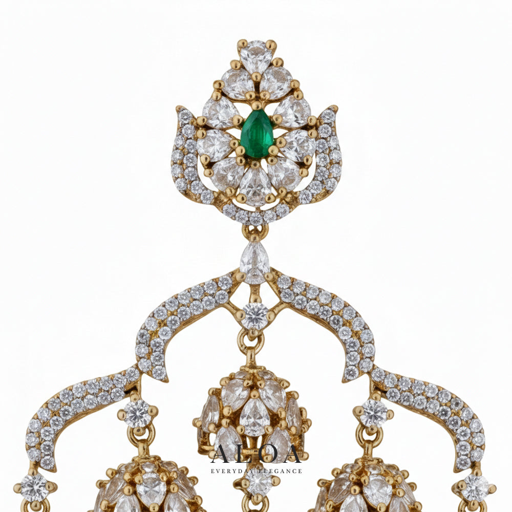 Multi-Jhumka Chandelier Earrings