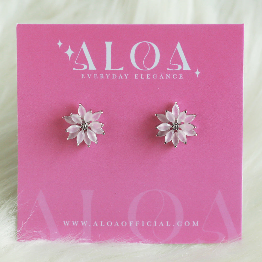 Blooming CZ Flower Studs