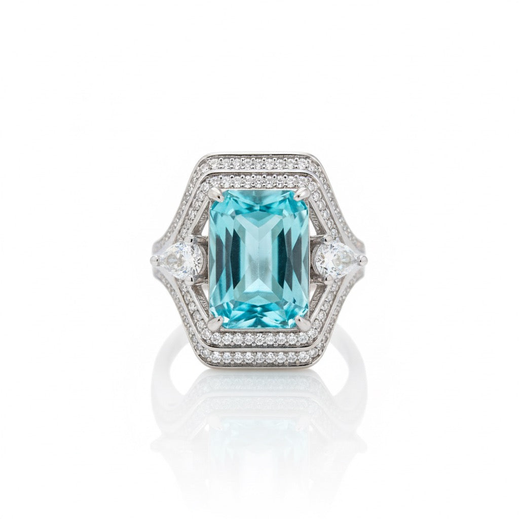 Midnight Blue CZ Ring