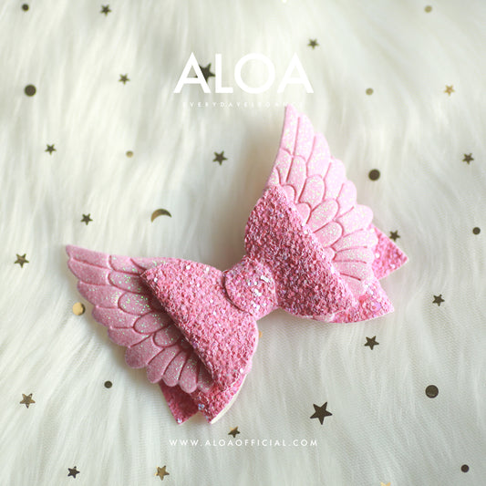 Double Layer Glitter Wing Hair Clip