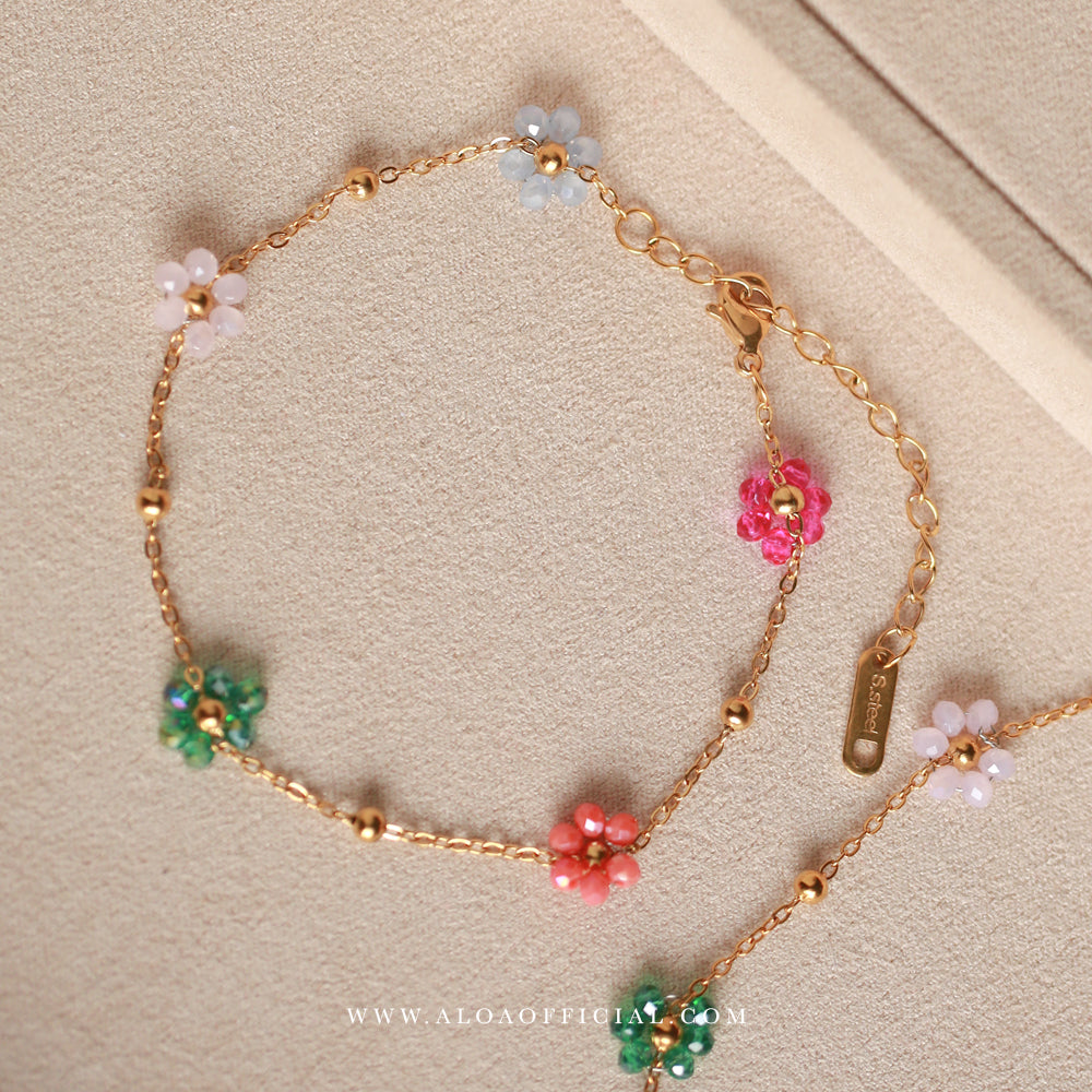 Gold Plated Floral Bracelet