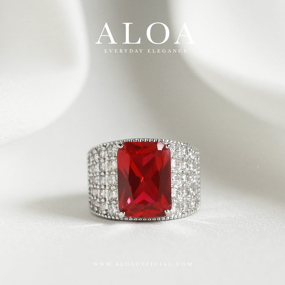 Regency Statement Ring in Red