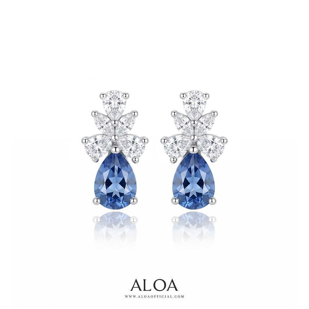 CZ Cluster Earrings