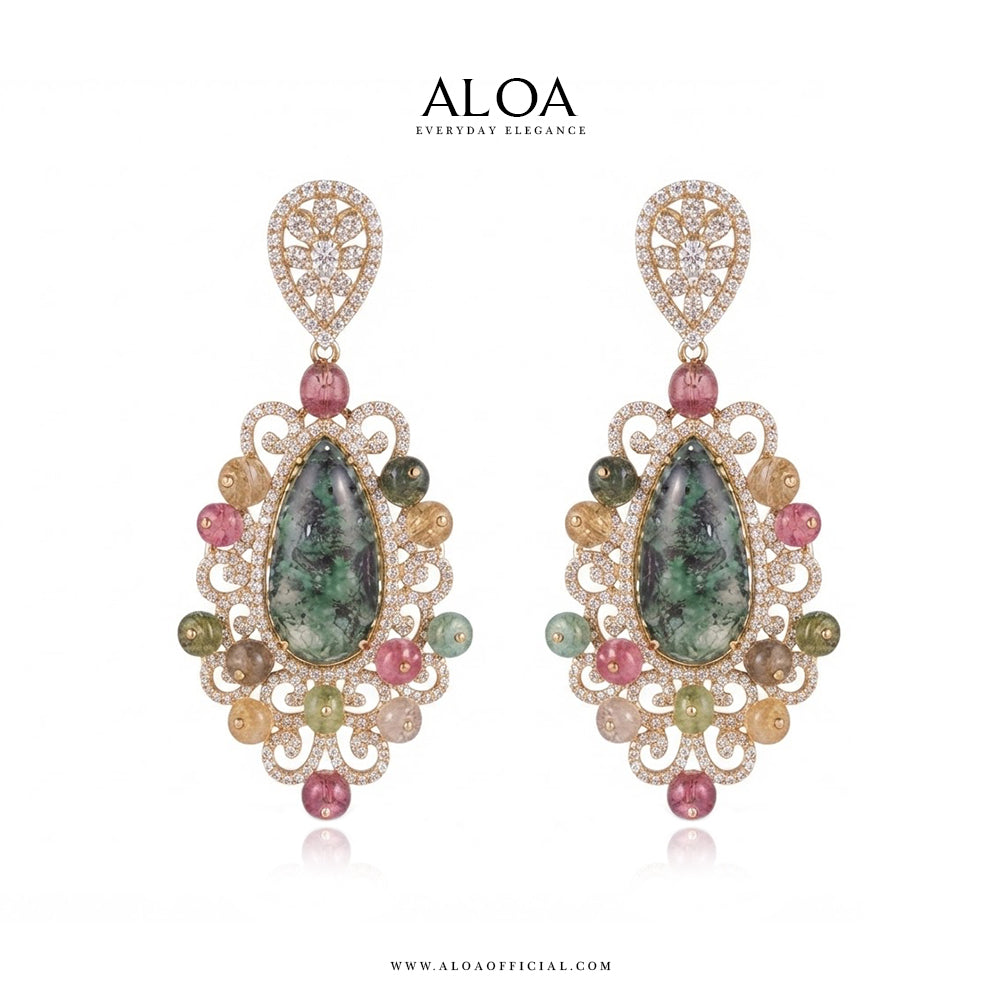 Multi gemstone Statement Necklace