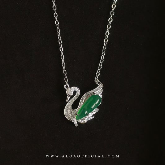 Jade Swan Pendant