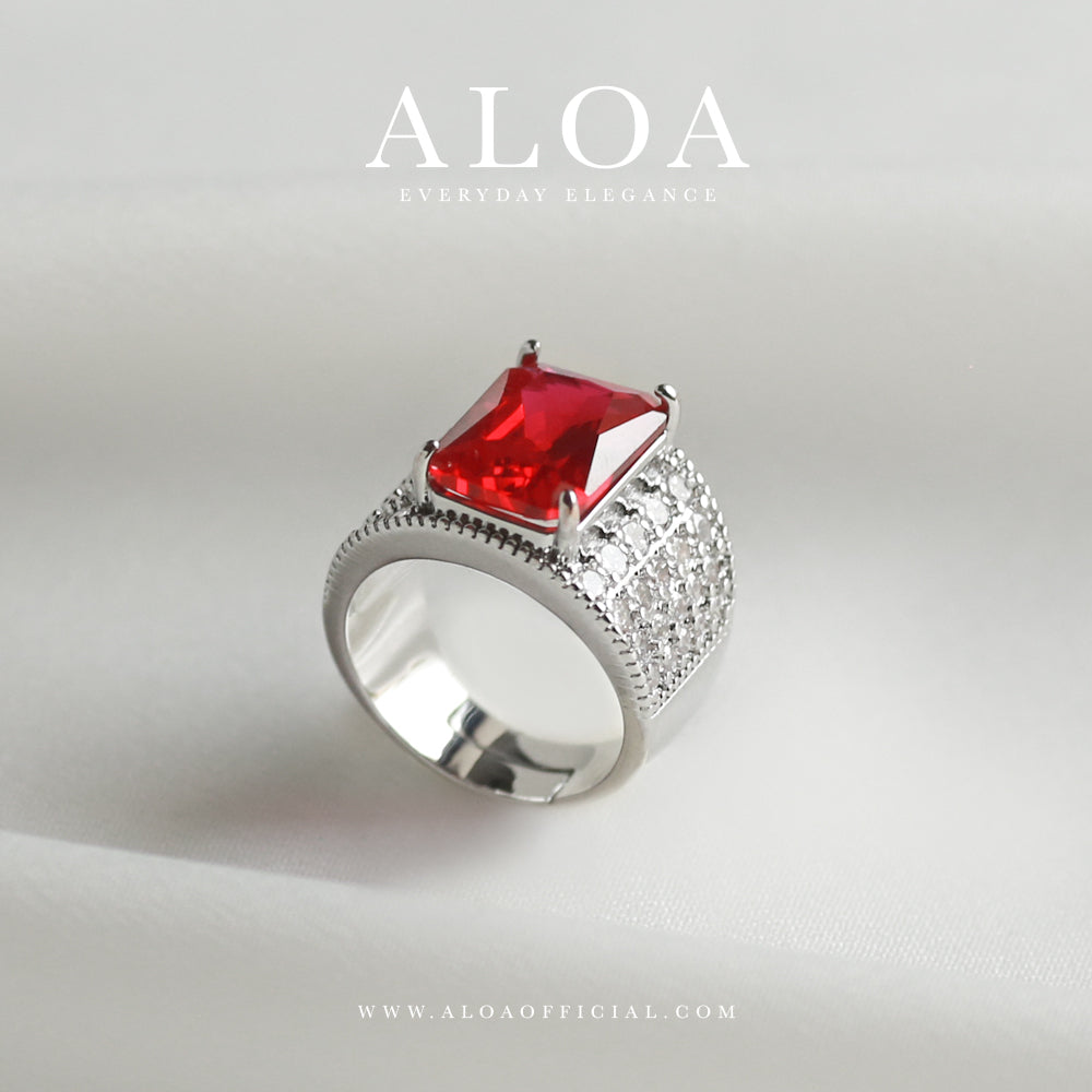 Regency Statement Ring in Red