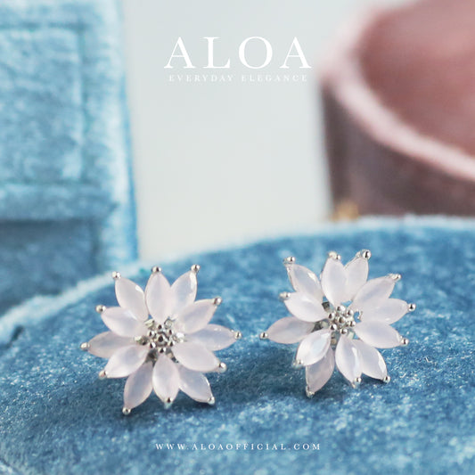 Blooming CZ Flower Studs