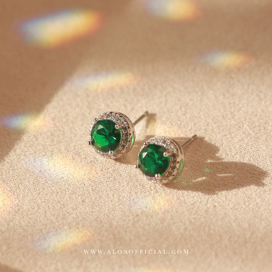 Green Dainty Studs