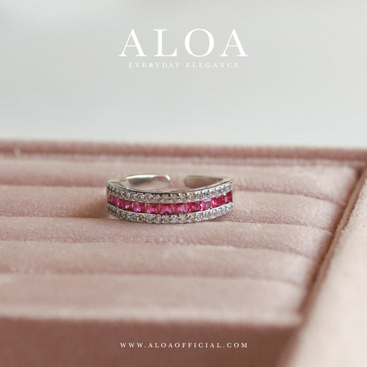 Pink Adjustable Ring Band