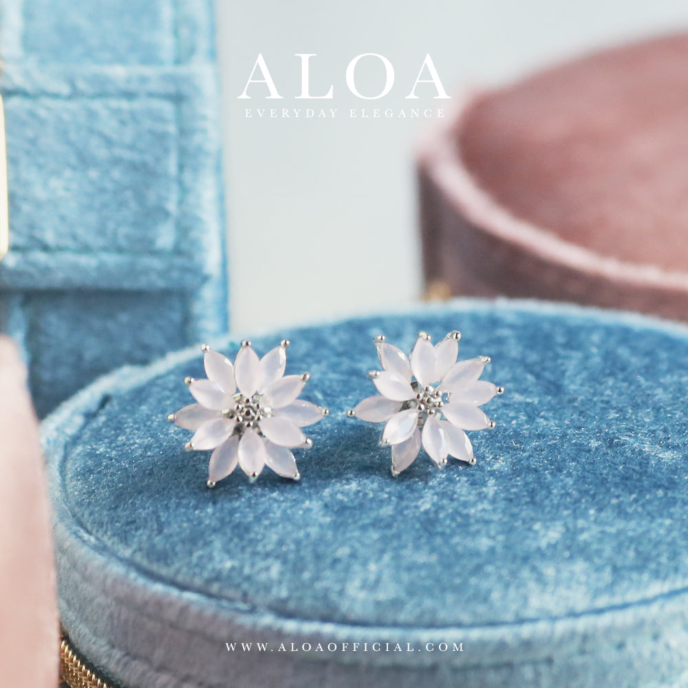 Blooming CZ Flower Studs