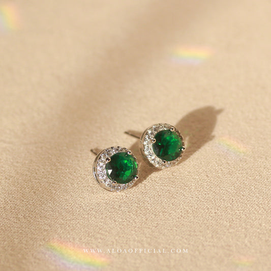 Green Dainty Studs