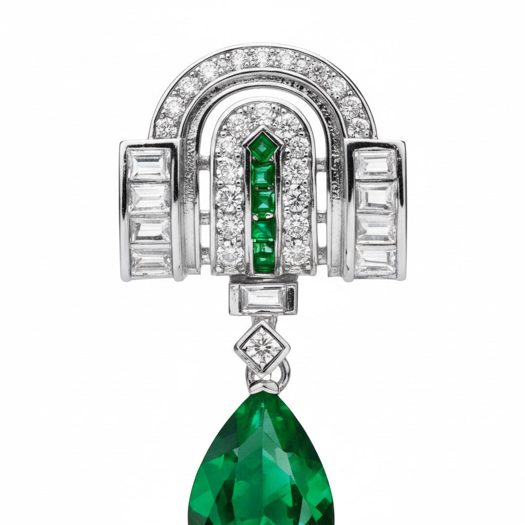Emerald CZ Earrings