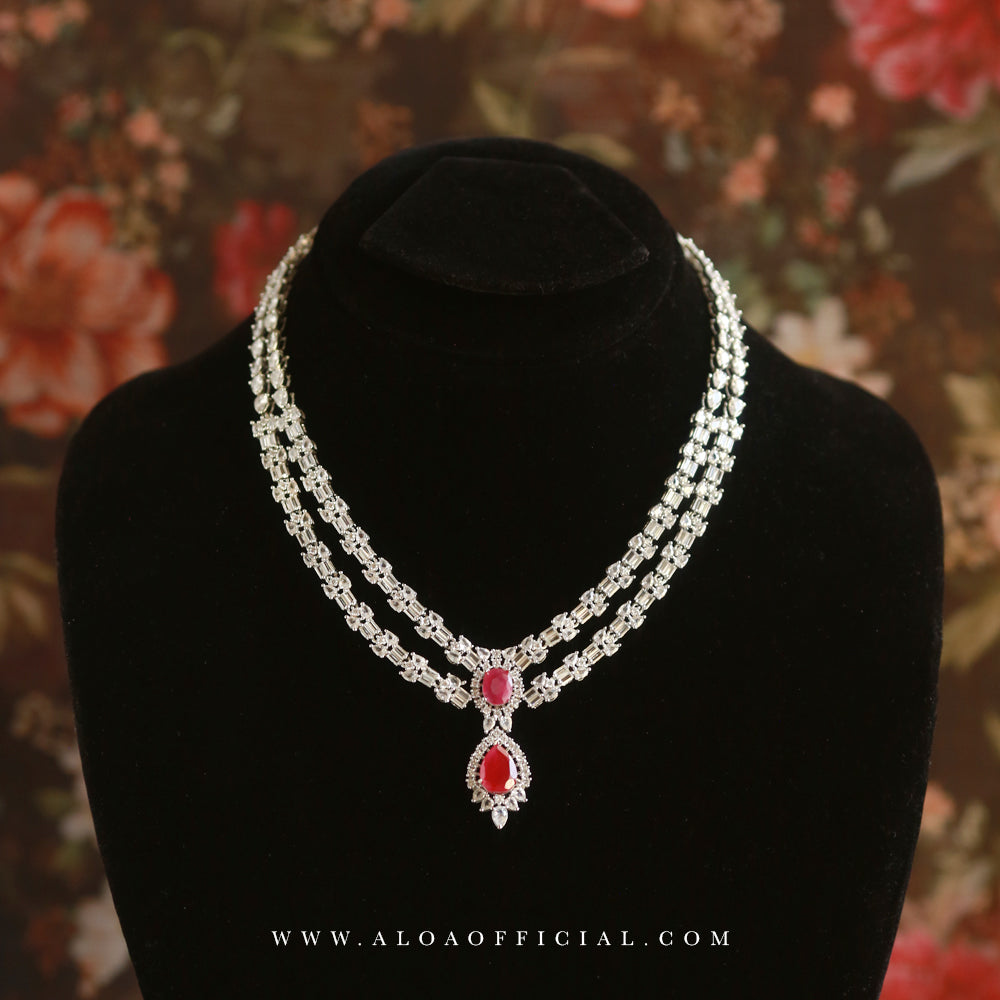 MIA - CUBIC ZIRCONIA NECKLACE SET