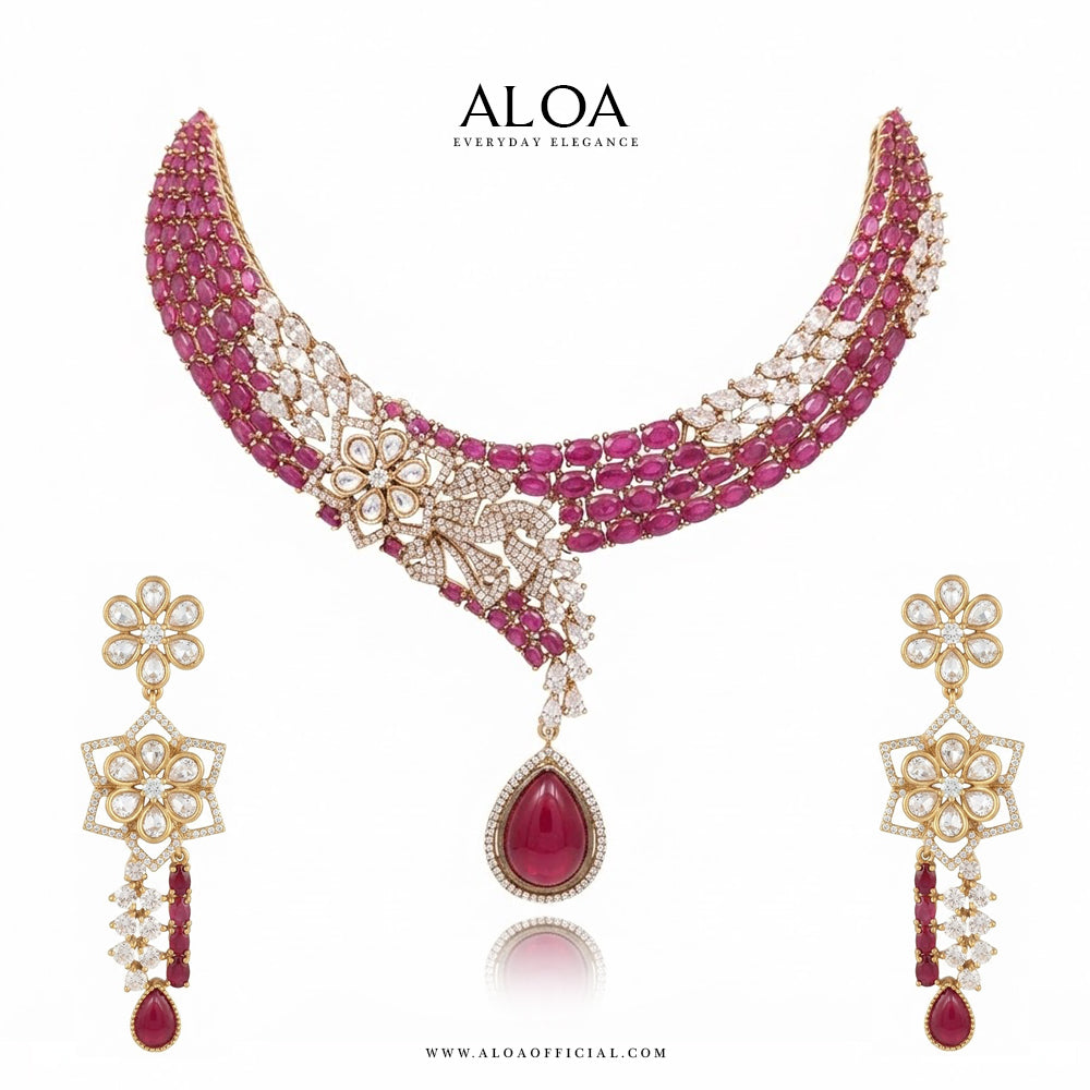Floral Crest Statement Set
