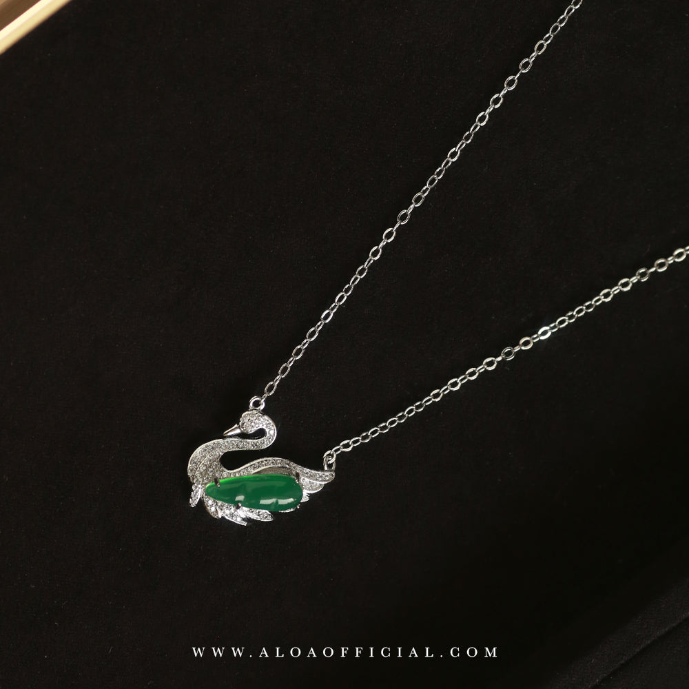 Jade Swan Pendant