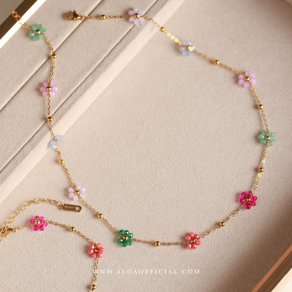 Gold Plated Floral Necklace